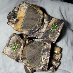 Realtree Convertible Gloves Fingerless To Mittens Youth Size L/XL Camo